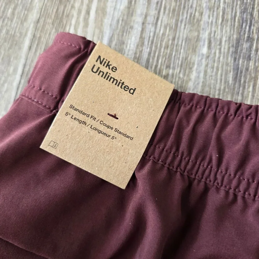 Nike Unlimited Versatile Training Gym Shorts Men's Medium M Maroon DV9336-844